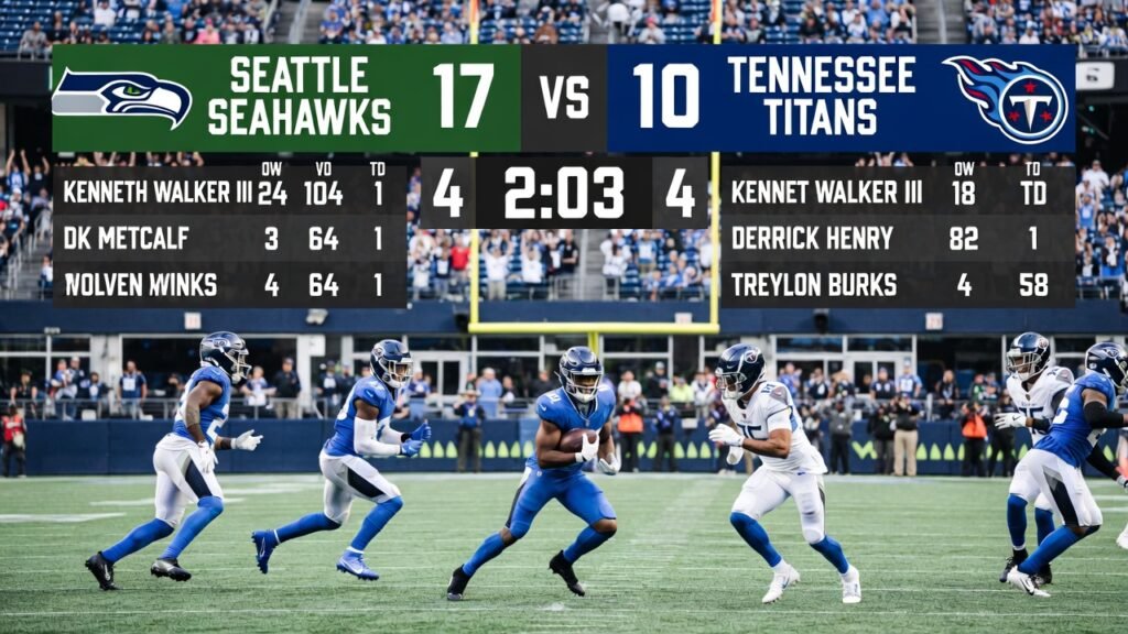 Seahawks vs Tennessee Titans Match Player Stats