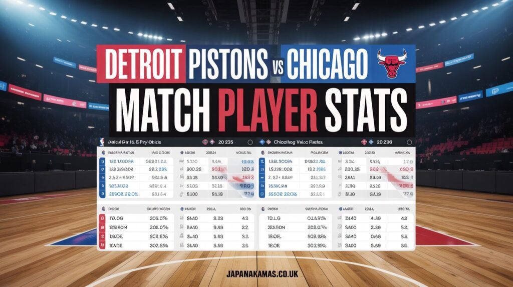 detroit pistons vs chicago bulls match player stats
